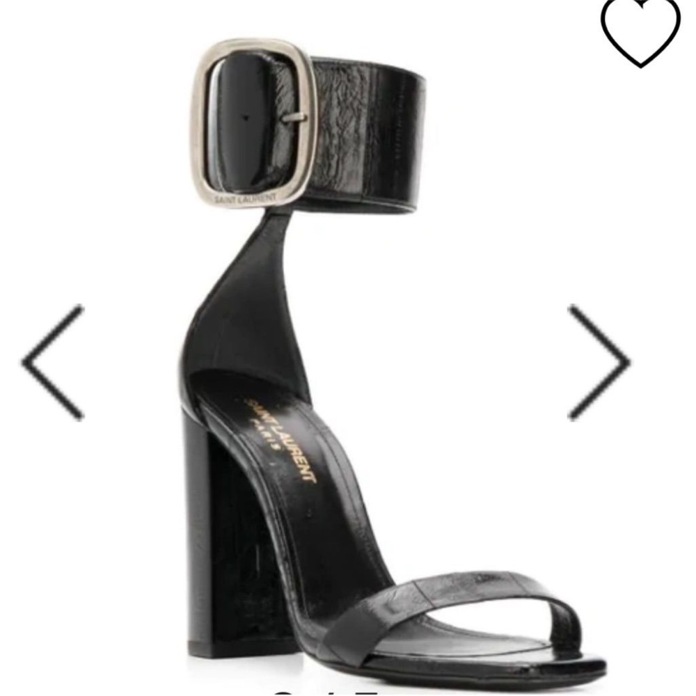 Leather YSL LouLou Buckle Sandal